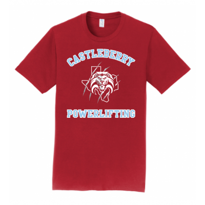 Men's Red Powerlifting Tee