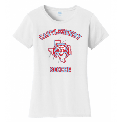 Women's White Soccer Tee