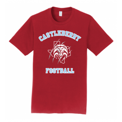 Men's Red Football Tee