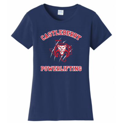 Women's Navy Powerlifting Tee