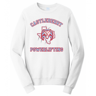 Unisex White Powerlifting Sweatshirt