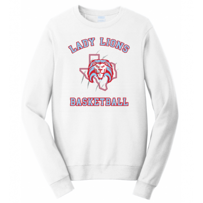 Unisex White Lady Lions Basketball Sweatshirt