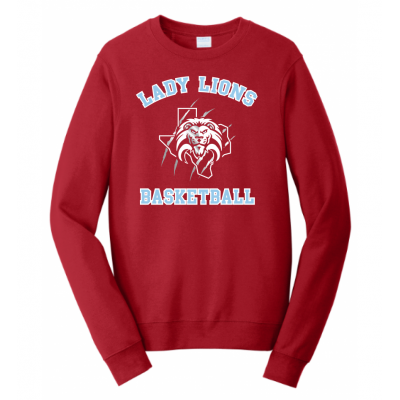 Unisex Red Lady Lions Basketball Sweatshirt