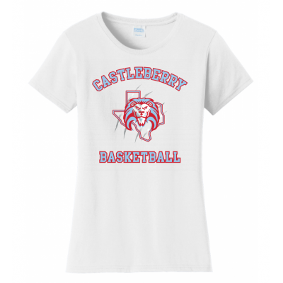 Women's White Basketball Tee