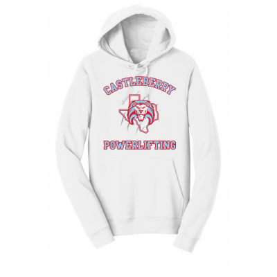 Unisex White Powerlifting Hoodie