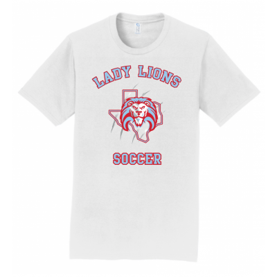 Men's White Lady Lions Soccer Tee