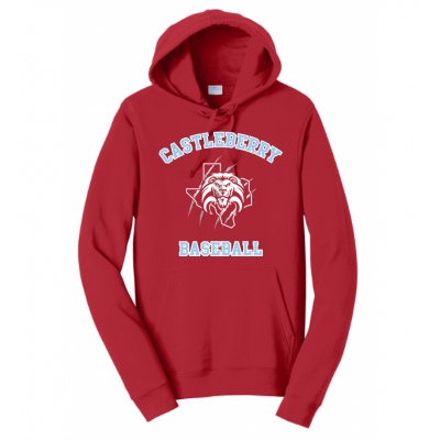 Unisex Red Baseball Hoodie