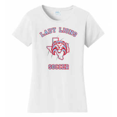 Men's White Lady Lions Soccer Tee