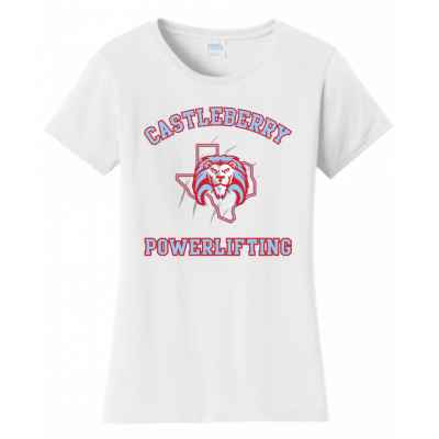 Women's White Powerlifting Tee