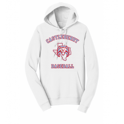Unisex White Baseball Hoodie