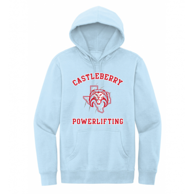 Unisex Light Blue Powerlifting Hoodie