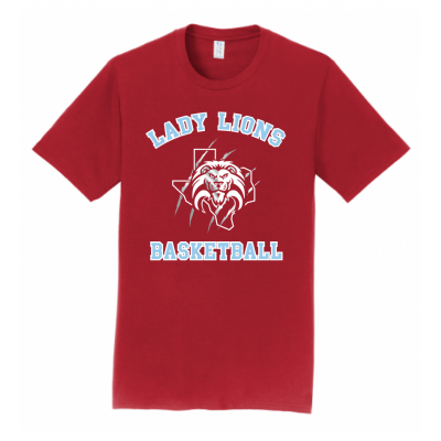 Men's Red Lady Lions Basketball Tee