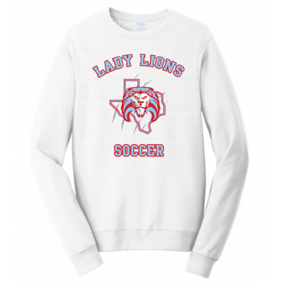 Unisex White Lady Lions Soccer Sweatshirt