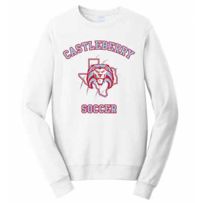 Unisex White Soccer Sweatshirt