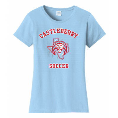 Women's Light Blue Soccer Tee