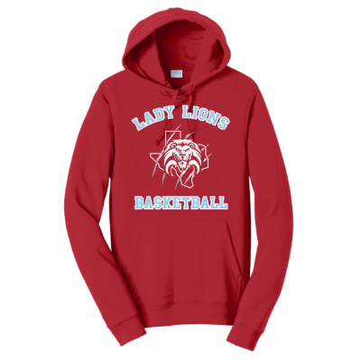 Unisex Red Lady Lions Basketball Hoodie