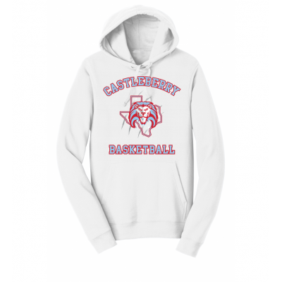 Unisex White Basketball Hoodie