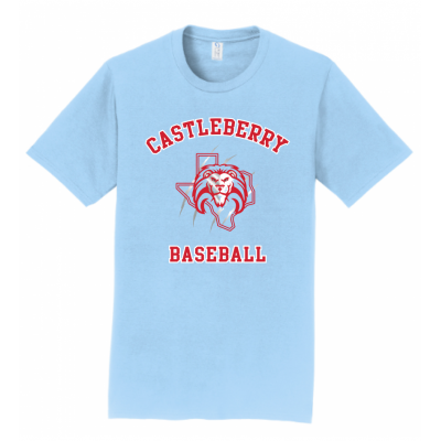 Men's Light Blue Baseball Tee