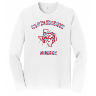 Unisex White Soccer LS