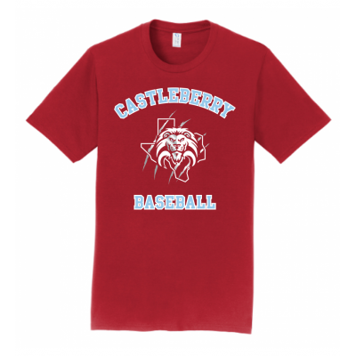 Men's Red Baseball Tee