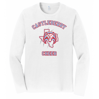 Unisex White Cheer LS