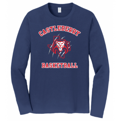 Unisex Navy Basketball LS