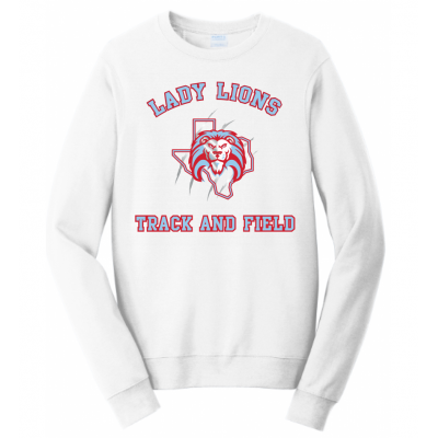 Unisex White Lady Lions T&F Sweatshirt