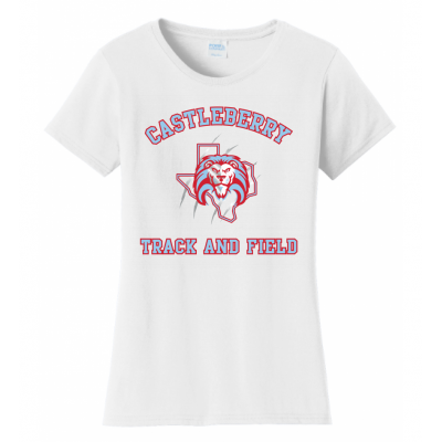 Women's White T&F Tee