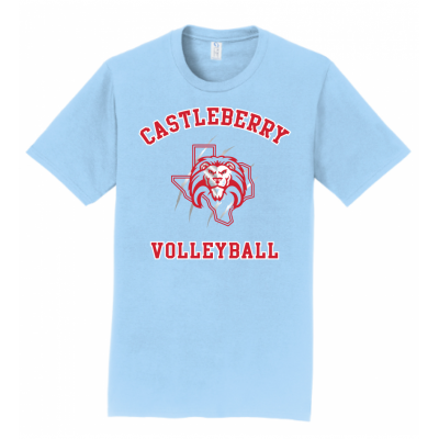 Men's Light Blue Volleyball Tee