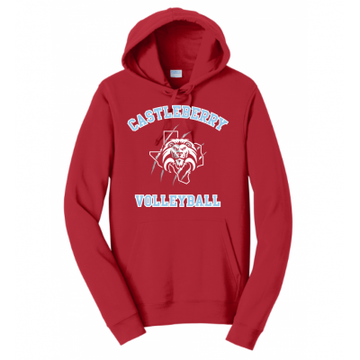 Unisex Red Volleyball Hoodie