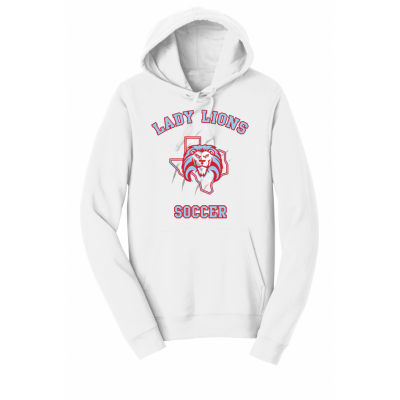 Unisex White Lady Lions Soccer Hoodie