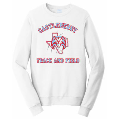 Unisex White T&F Sweatshirt