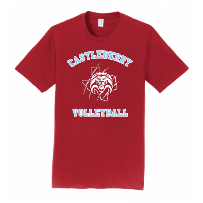 Men's Red Volleyball Tee