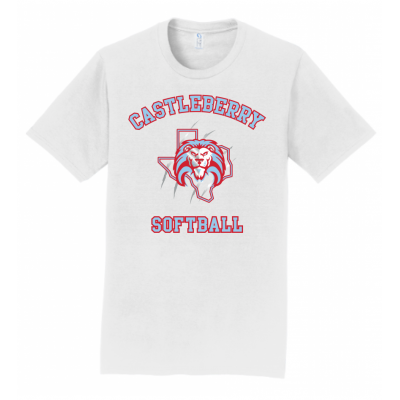 Men's White Softball Tee