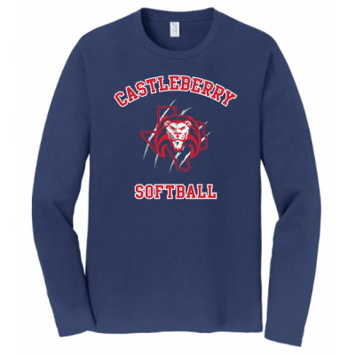 Unisex Navy Softball LS