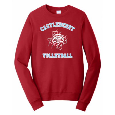 Unisex Red Volleyball Sweatshirt