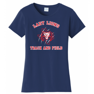 Women's Navy Lady Lions T&F Tee