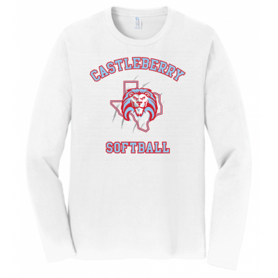 Unisex White Softball LS