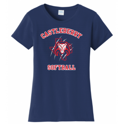Women's Navy Softball Tee