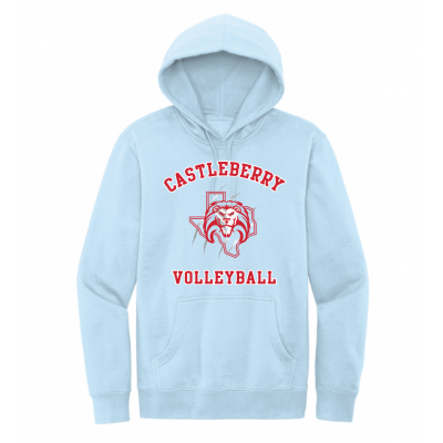 Unisex Light Blue Volleyball  Hoodie