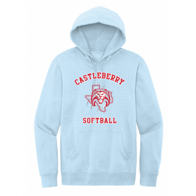 Unisex Light Blue Softball Hoodie