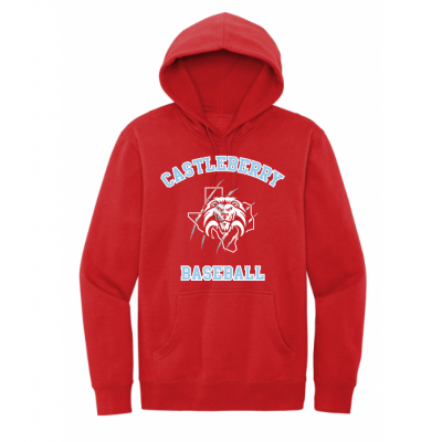 Unisex Red Baseball Hoodie