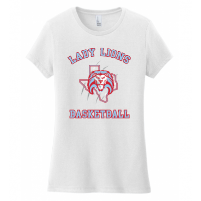 Women's White Lady Lions Basketball Tee