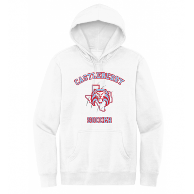 Unisex White Soccer Hoodie