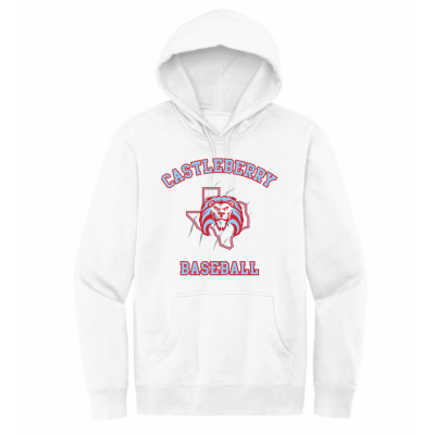 Unisex White Baseball Hoodie