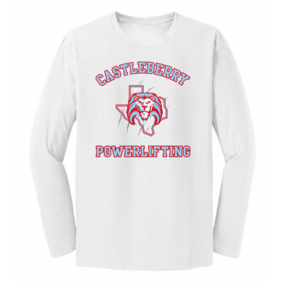 Unisex White Powerlifting LS