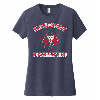 Women's Navy Powerlifting Tee