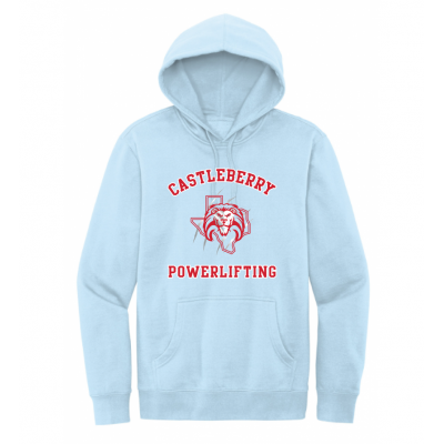 Unisex Light Blue Powerlifting Hoodie