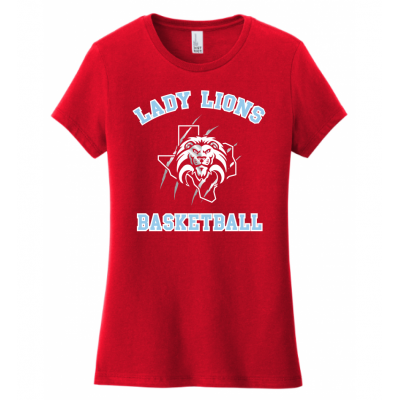Women's Red Lady Lions Basketball Tee