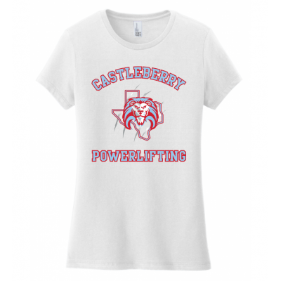 Women's White Powerlifting Tee